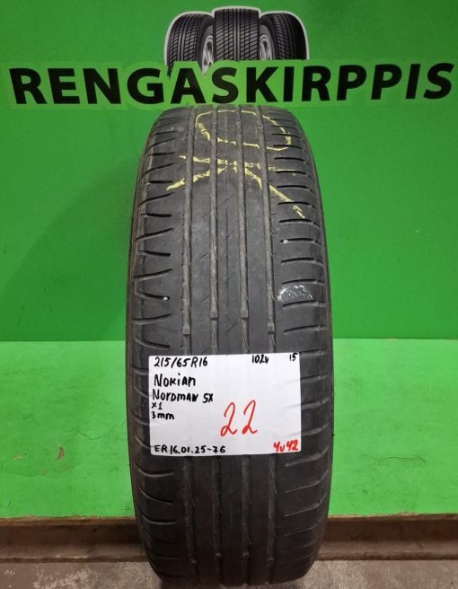 215/65R16 Nokian Nordman SX 102V kesä 3mm / 4V42