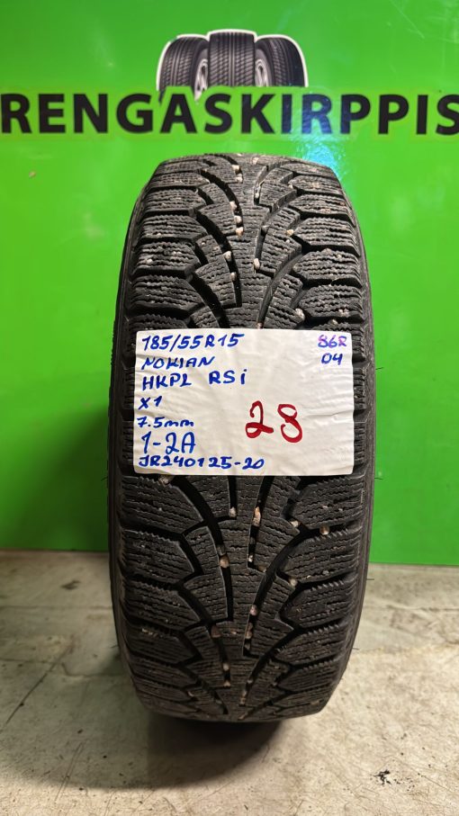 185/55R15 Nokian HKPL RS 86R kitka 7,5mm / 1-2A