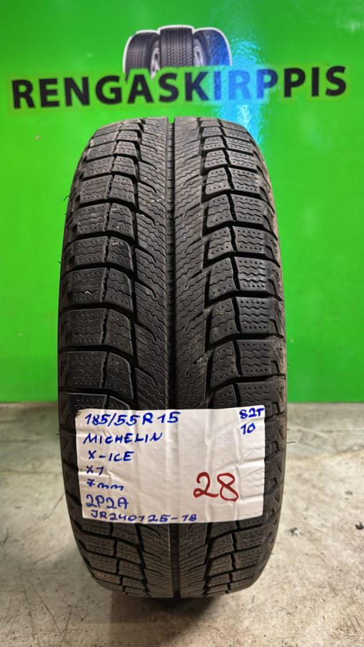 185/55R15 Michelin X-Ice 82T kitka 7mm / 2P2A