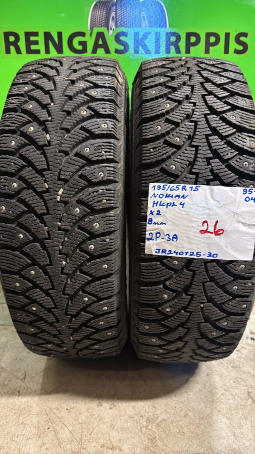 195/65R15 Nokian HKPL 4 95T nasta 8mm / 2P3A