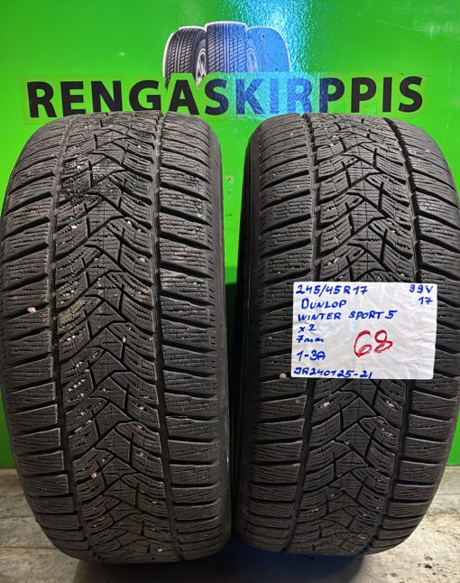 245/45R17 Dunlop Winter Sport 5 99V kitka 7mm / 1-3A