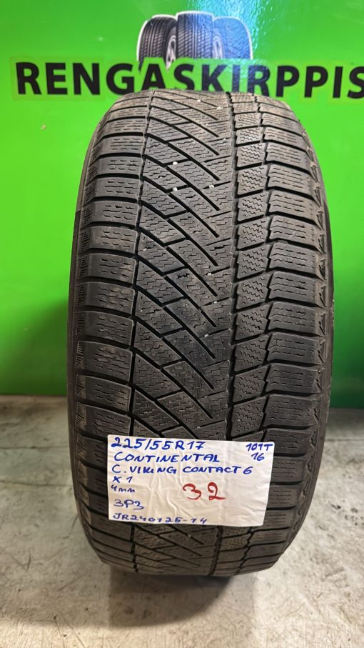 225/55R17 Continental ContiVikingContact 6 101T kitka 4mm / 3P3