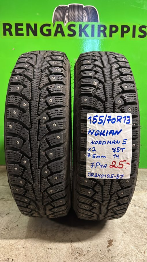 155/70R13 Nokian Nordman 5 75T nasta 7,5mm / 7P1A