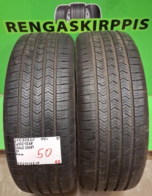 245/50R20 GoodYear Eagle Sport 105V kesä 6mm / K8