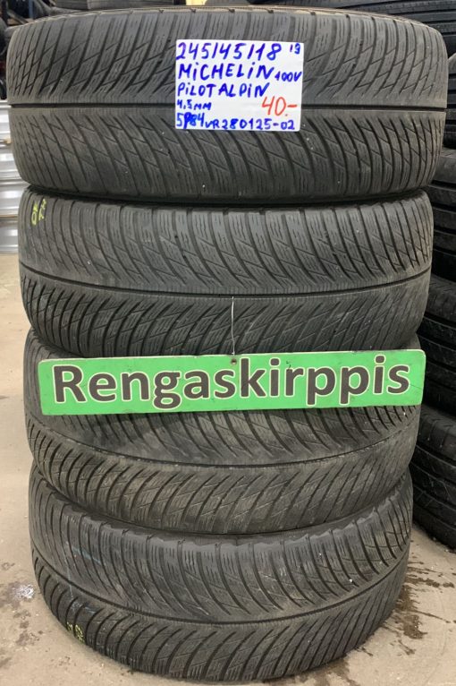 245/45R18 Michelin Pilot Alpin 100V kitka 4,5mm / 5P84