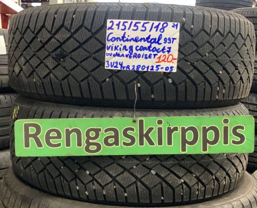 215/55R18 Continental VikingContact 7 99T kitka uudenveroiset / 3V24