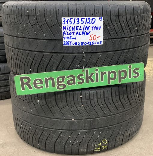 315/35R20 Michelin Pilot Alpin 110V kitka 4-4,5mm / 2P61