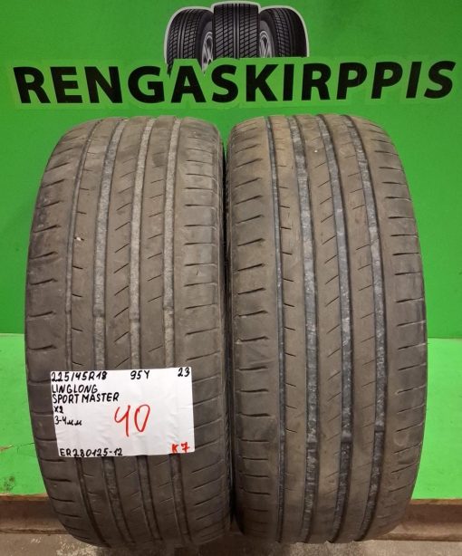 225/45R18 LingLong Sport Master 95Y kesä 3-4mm / K7