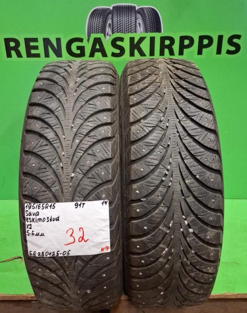 195/65R15 Sava Eskimo Stud 91T nasta 5-6mm / K7