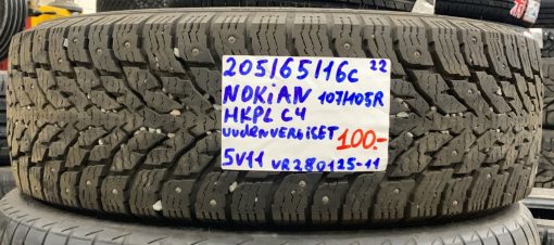 205/65R16C Nokian HKPL C4 107/105R nasta uudenveroiset / 5V11