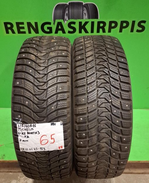 215/60R16 Michelin X-Ice North 3 99T nasta 7mm / K7