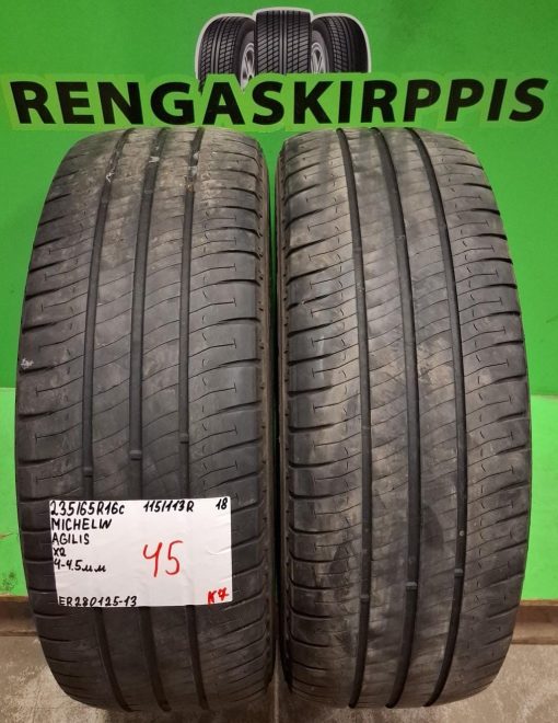 235/65R16C Michelin Agilis 115/113R kesä 4-4,5mm / K7