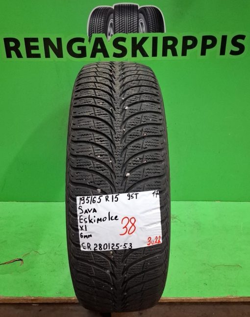 195/65R15 Sava Eskimo Ice 95T kitka 6mm / 3V22