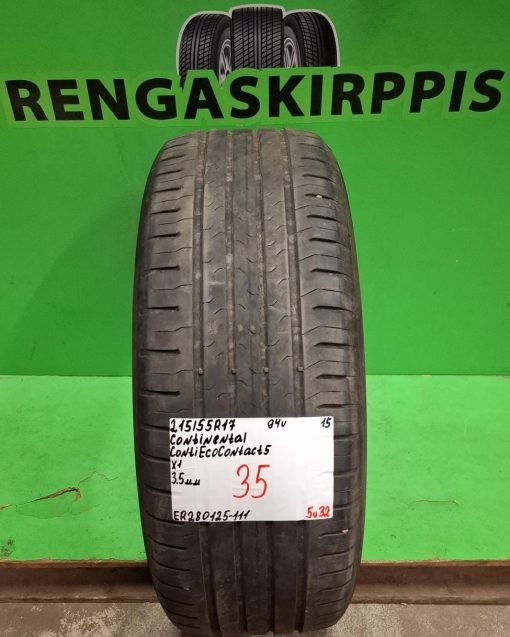 215/55R17 Continental ContiEcoContact 5 94V kesä 3,5mm / 5V32