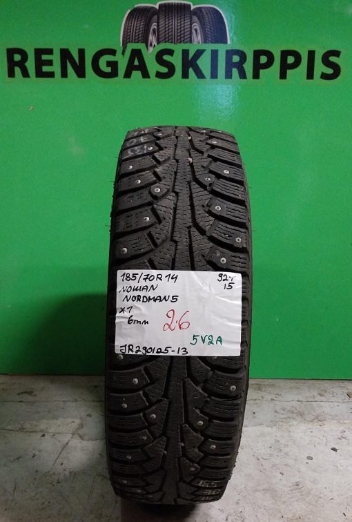 185/70R14 Nokian Nordman 5 92T nasta 6mm / 5V2A