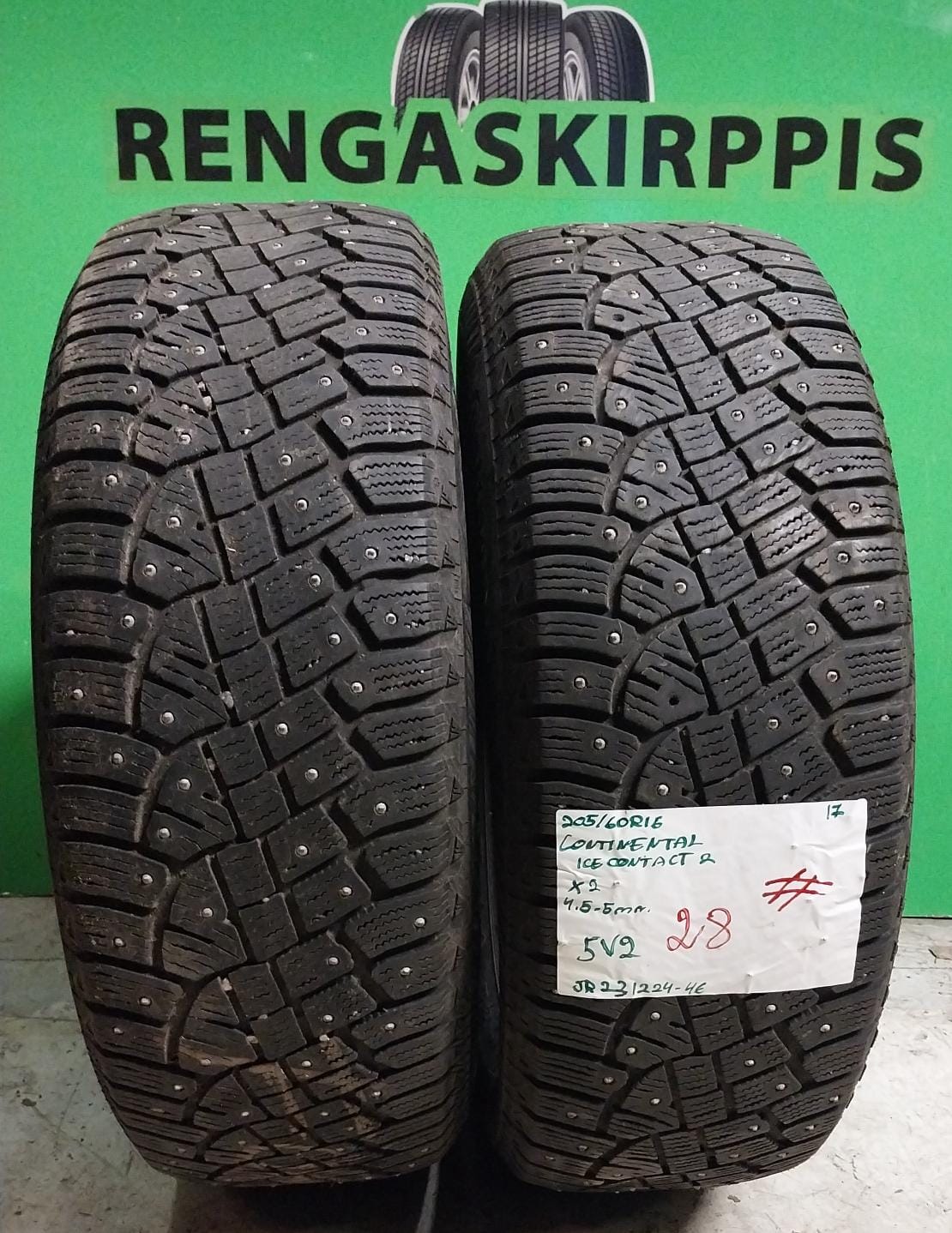 205/60R16 Continental IceContact 2 4,5-5mm # / 5V4-3