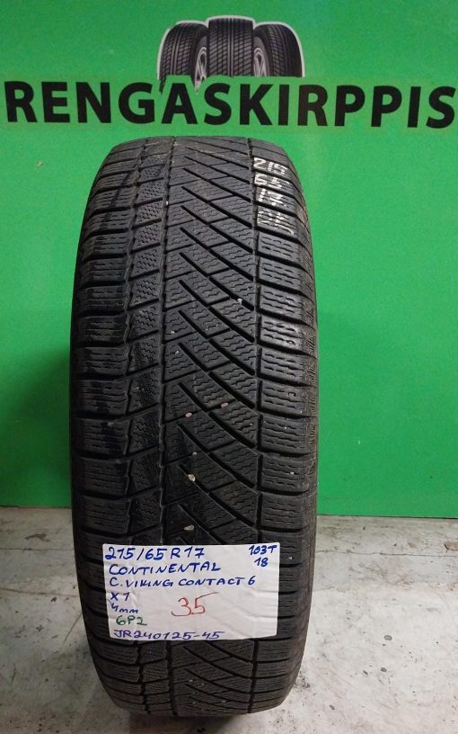 215/65R17 Continental ContiVikingContact 6 103T kitka 4mm / 6P2