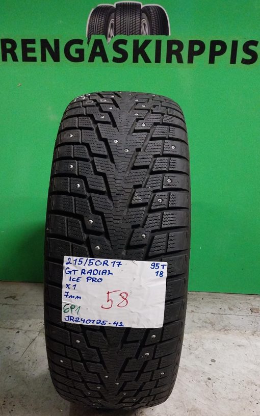 215/50R17 GT Radial Ice Pro 95T nasta 7mm / 6P1