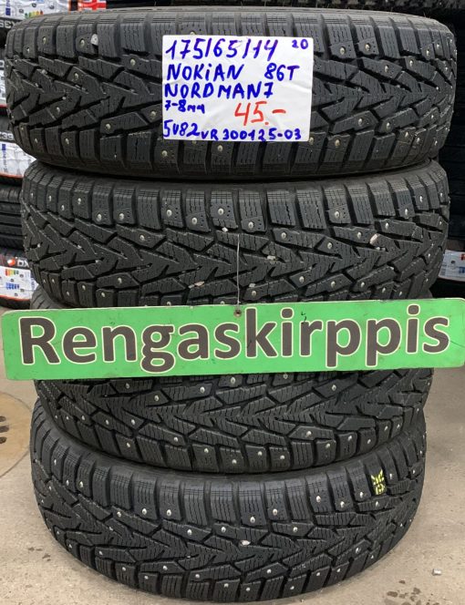 175/65R14 Nokian Nordman 7 86T nasta 7-8mm / 5V82