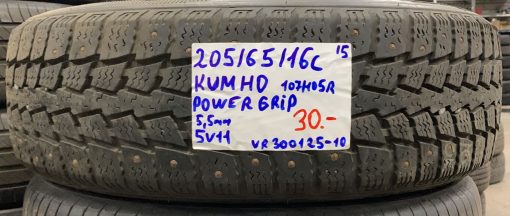 205/65R16C Kumho Power Grip 107/105R nasta 5,5mm / 5V11