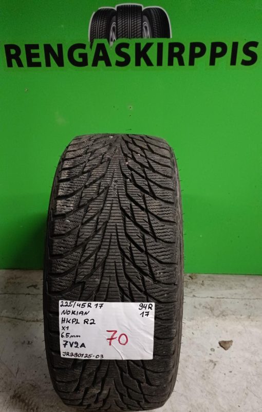 225/45R17 Nokian HKPL R2 94R kitka 6,5mm / 7V2A