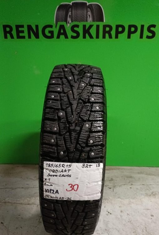 185/65R15 Cordiant SnowCross 92T nasta 8mm / 10P2A