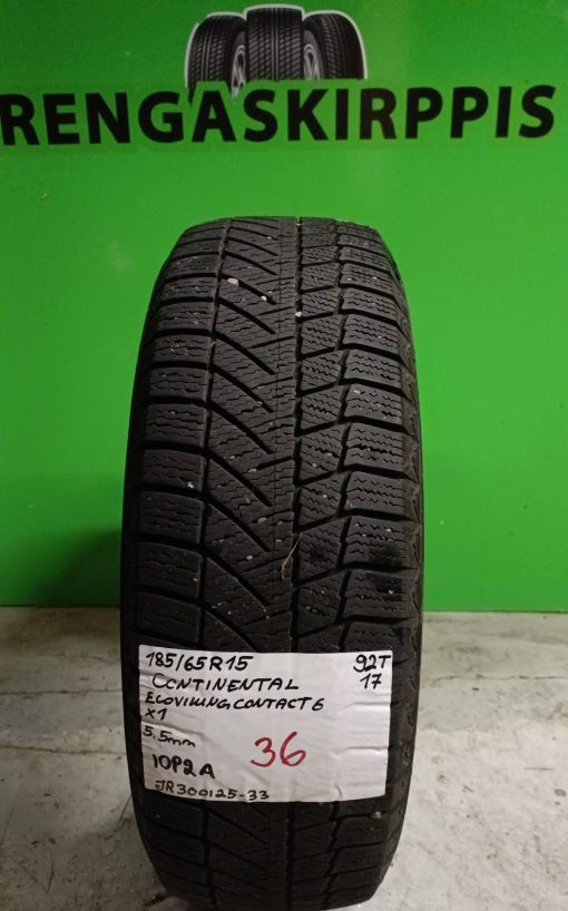 185/65R15 Continental EcoVikingContact 6 92T kitka 5,5mm / 10P2A