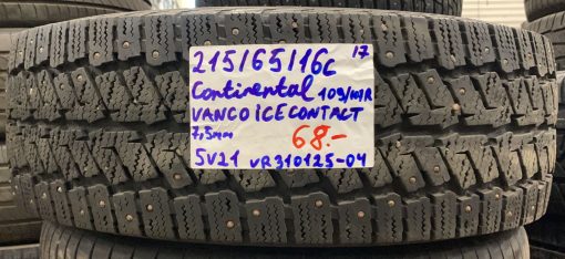 215/65R16C Continental VancoIceContact 109/107R nasta 7,5mm / 5V21