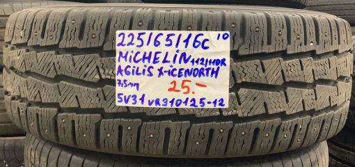 225/65R16C Michelin Agilis X-Ice North 112/110R nasta 7,5mm / 5V31