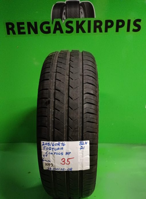 205/60R16 Fortuna EcoPlus HP 92H kesä 6mm / 10P2