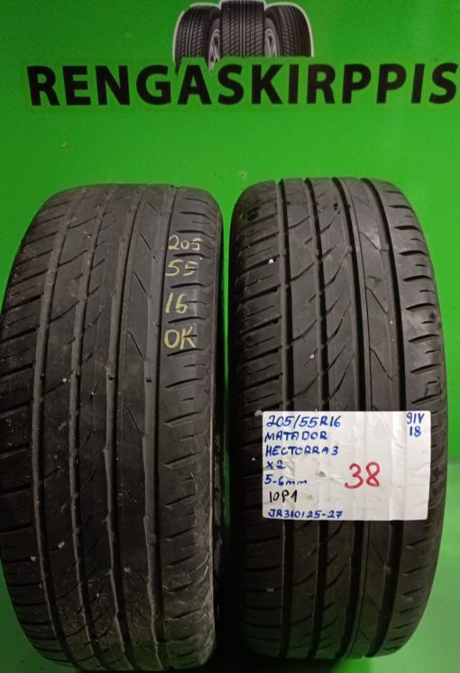 205/55R16 Matador Hectorra 3 91V kesä 5-6mm / 10P1