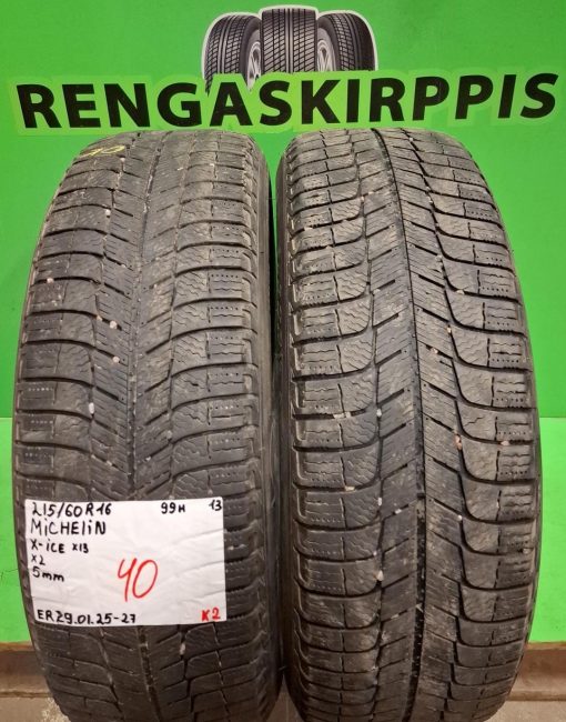 215/60R16 Michelin X-Ice X13 99H kitka 5mm / K2