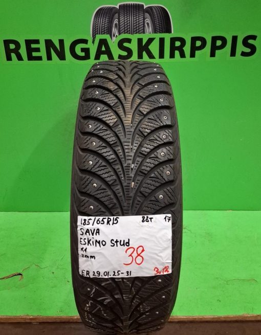 185/65R15 Sava Eskimo Stud 88T nasta 7mm / 3V12