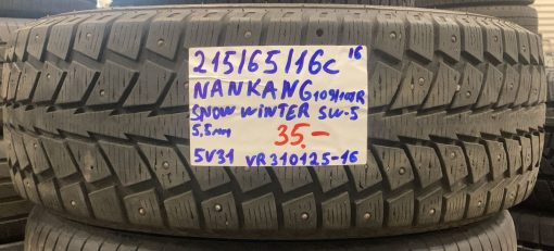 215/65R16C Nankang Snow Winter SW5 109/107R nasta 5,5mm / 5V31