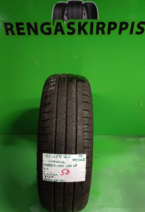 195/65R16C LingLong GreenMax Van HP 104/102R kesä 6-6,5mm / 8V3A