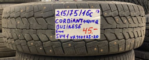 215/75R16C Cordiant Businese 116/114Q nasta 6mm / 5V41