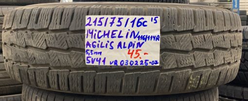 215/75R16C Michelin Agilis Alpin 116/114R kitka 5,5mm / 5V41