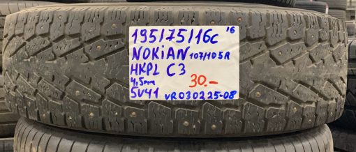 195/75R16C Nokian HKPL C3 107/105R nasta 4,5mm / 5V41