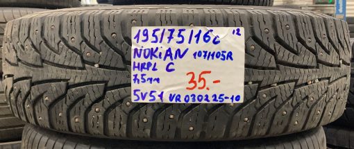 195/75R16C Nokian HKPL C 107/105R nasta 7,5mm / 5V51