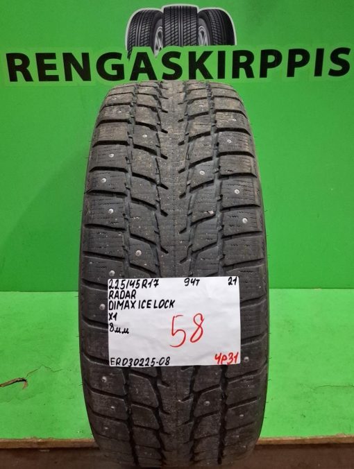 225/45R17 Radar Dimax Ice Lock 94T nasta 8mm / 4P31