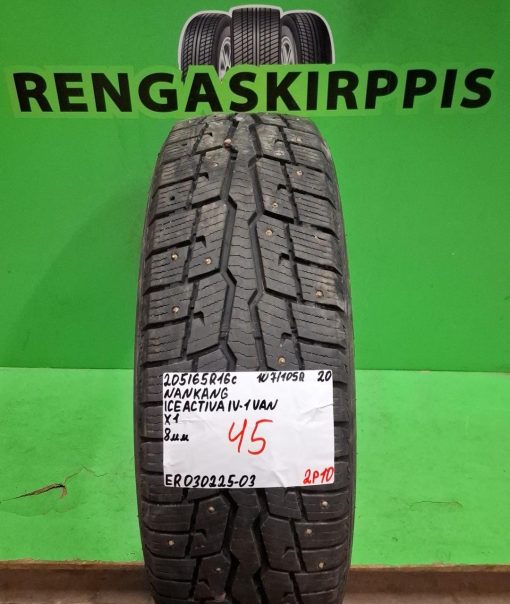 205/65R16C Nankang Ice Activa IV1 Van 107/105R nasta 8mm / 2P10