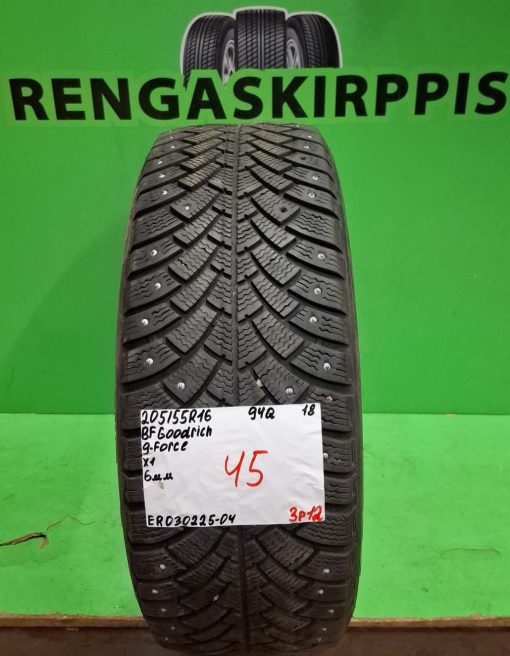 205/55R16 BF Goodrich G-Force 94Q nasta 6mm / 3P12