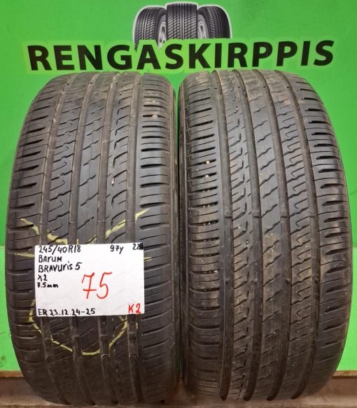 245/40R18 Barum Bravuris 5 97Y kesä 7,5mm / K2