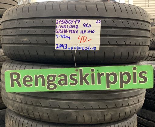 215/60R17 LingLong GreenMax HP010 96H kesä 4-4,5mm / 2P43