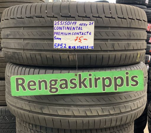 255/50R19 Continental PremiumContact 6 107Y kesä 5mm / 5P52