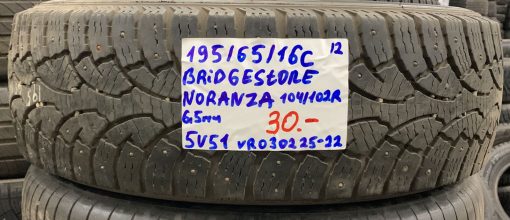 195/65R16C Bridgestone Noranza 104/102R nasta 6,5mm / 5V51