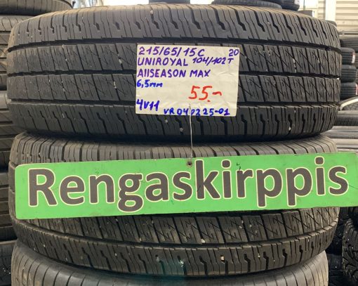 215/65R15C Uniroyal All Season Max 104/102T kesä 6,5mm / 4V11