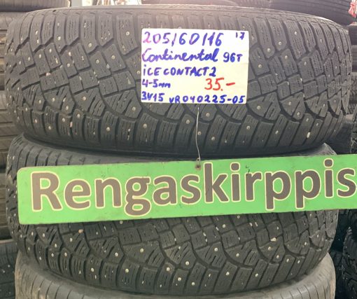 205/60R16 Continental IceContact 2 96T nasta 4-5mm / 3V15