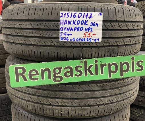 215/60R17 Hankook DynaPro HP2 96H kesä 5-6mm / 3V26