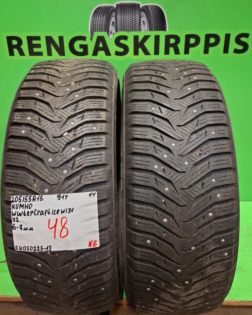 205/55R16 Kumho WinterCraft Ice Wi31 91T nasta 6-7mm / K6